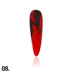08 Nagų dailė Stiklas "Teardrop Red" 2 vnt.