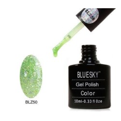 "Bluesky" gelinis hibridinis lakas 10ml BLZ 50 10ml BRILLIANT GREEN