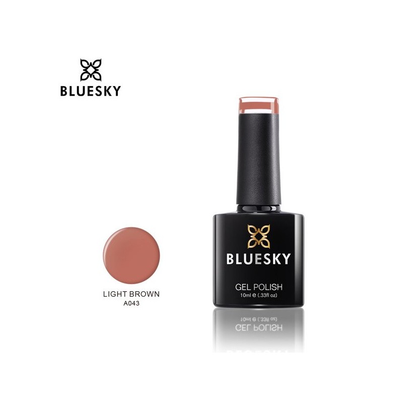 "Bluesky" hibridinis lakas A43 LIGHT BROWN 10ml 10ml NUDE BRONZE PASTEL "Bluesky" hibridinis lakas A43 LIGHT BROWN 10ml 10ml NUDE BRONZE PASTEL