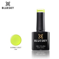 Bluesky NEON hibridinis lakas 34 SORBET ZEST 10ml 10ml NEON GELTAS