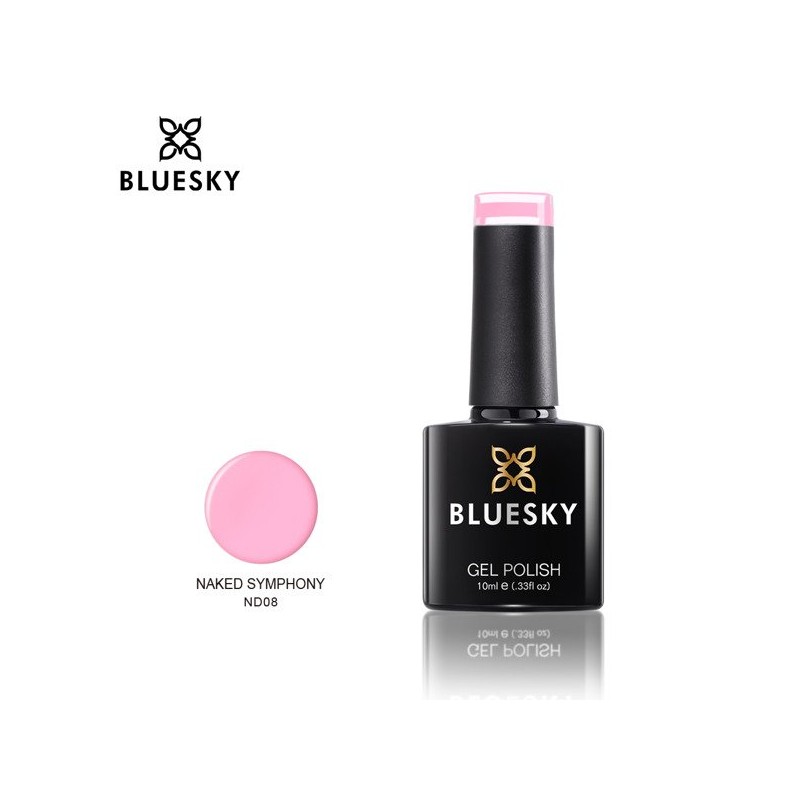 "Bluesky" gelinis lakas NUDE ND 08 NAKED SYMPHONY 10ml "Bluesky" gelinis lakas NUDE ND 08 NAKED SYMPHONY 10ml