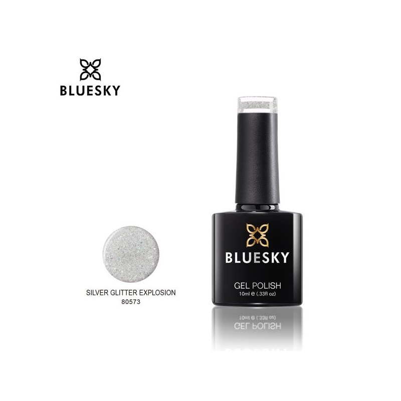 Bluesky gelinis lakas 80573 SILVER GLITTER EXPLOSION 10ml 10ml Bluesky gelinis lakas 80573 SILVER GLITTER EXPLOSION 10ml 10ml