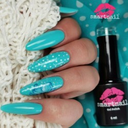 075 Smartnail hibridinis lakas Blue Mint 6ml 6g PASTELINĖ JŪRŲ ŽALIA