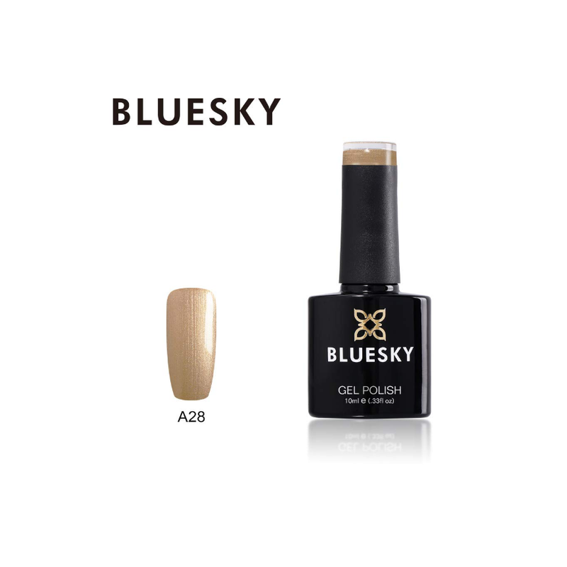 Bluesky hibridinis lakas A28 NUDE GOLD 10ml 10ml perlamutrinio aukso Bluesky hibridinis lakas A28 NUDE GOLD 10ml 10ml perlamutrinio aukso