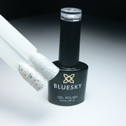 Bluesky hibridinis lakas A51 PLATINUM MARBLE 10ml 10ml BRILLIANT SILVER SEMI-TRANSPARENT GRAY